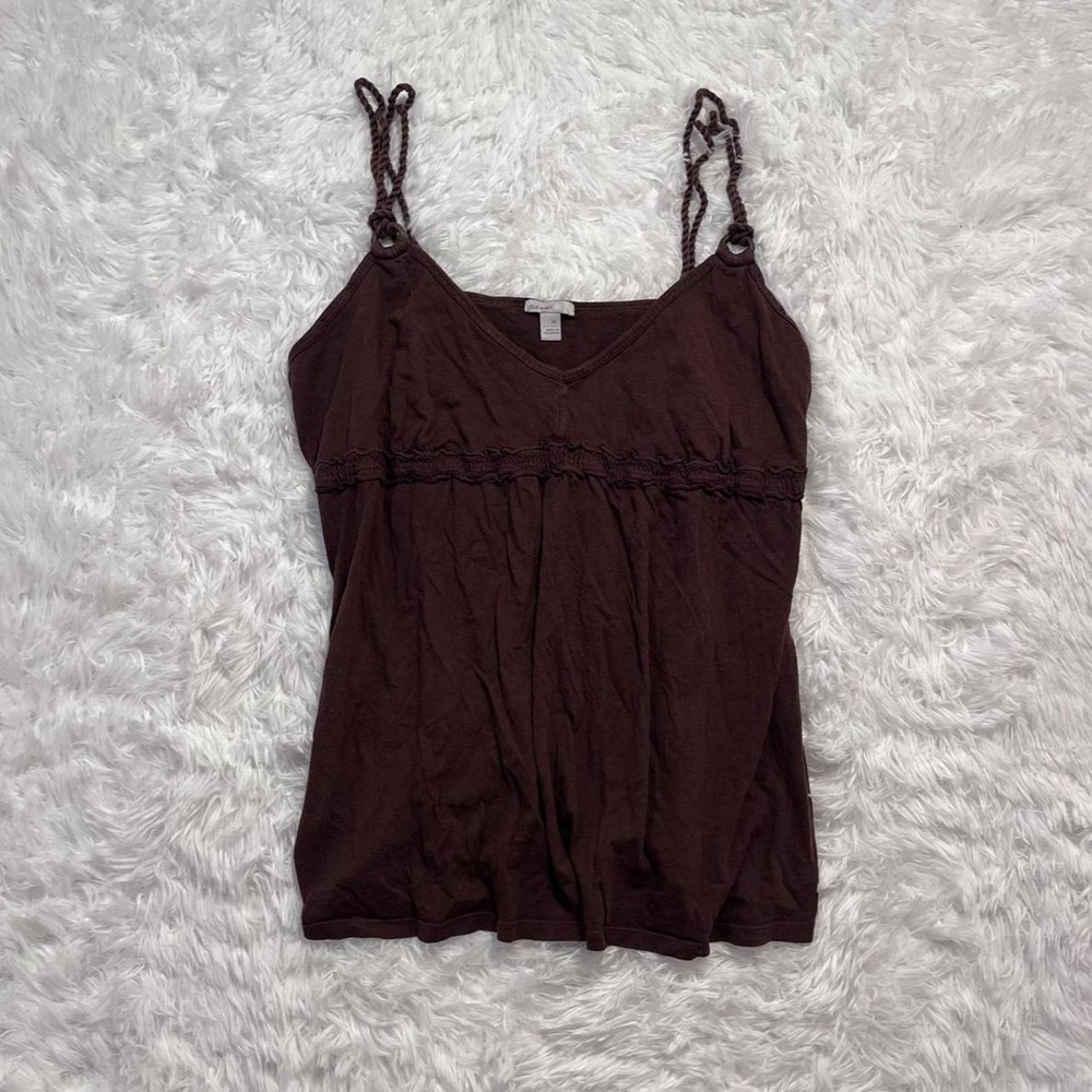 Y2K Brown Baby Doll Tank Top XL